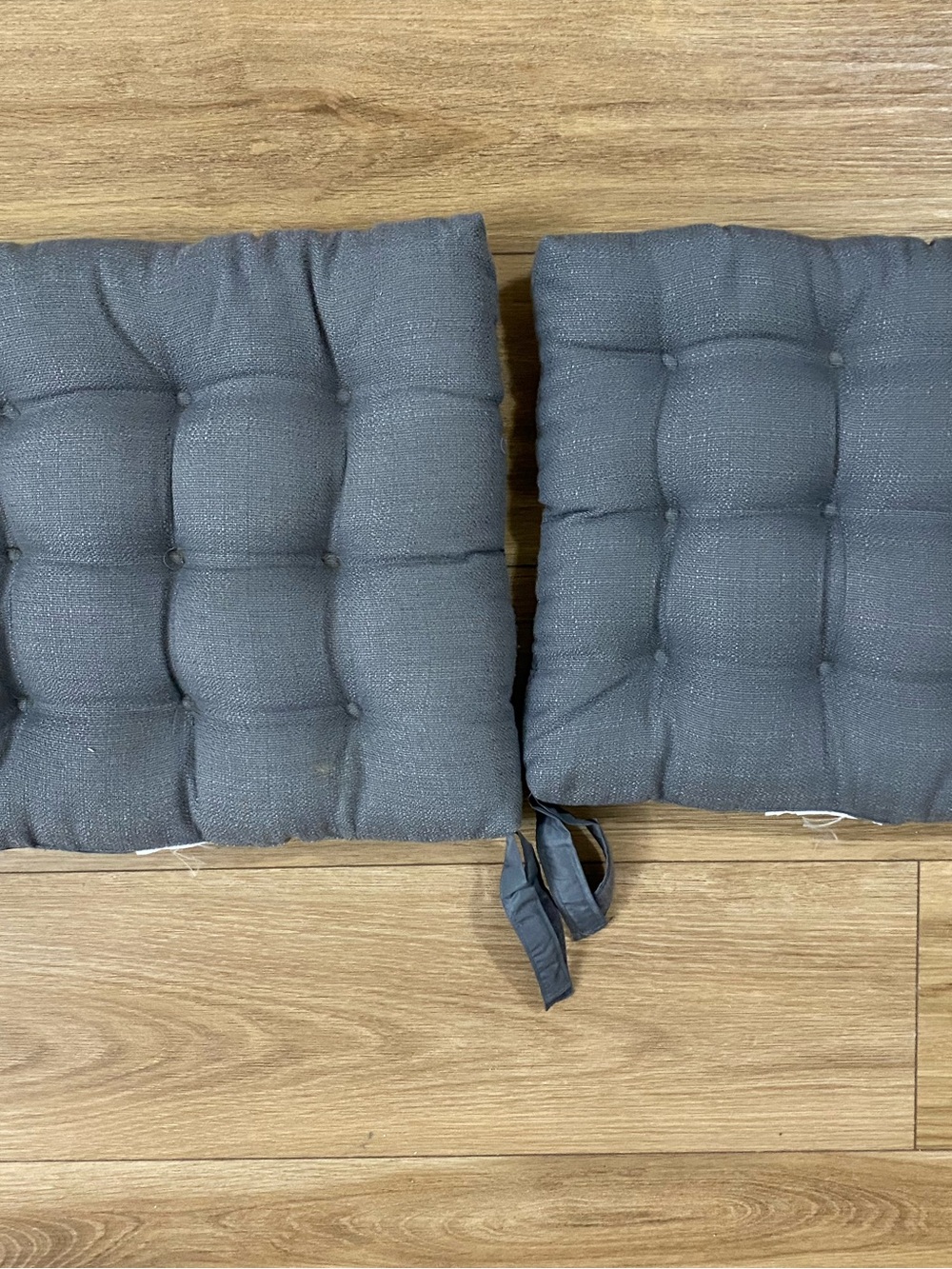 Mainstays Textured Gray Seat Pad or Chair Cushion (Set of 2)
